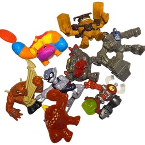 Mixed Kids Monster Action Figures - Bright Orange, Yellow, Blue & Gray